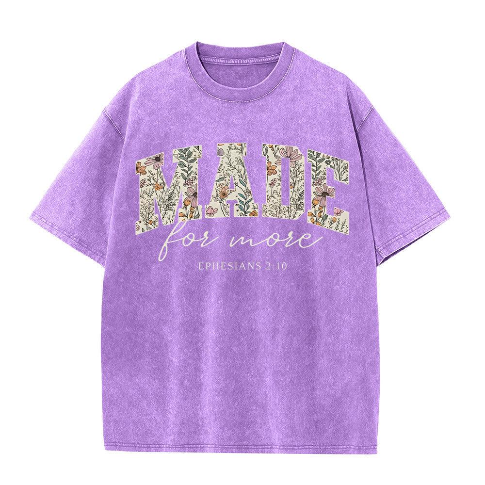 Christianartworkshop Made for More Washed T-Shirt - Purple - 4XL - image 8