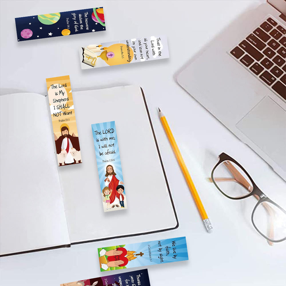 Christianartworkshop Bible Verse & Illustration Bookmarks Set of 30: Gentle Encouragement for Readers - image 6
