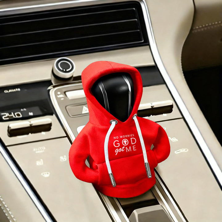 Christianartworkshop Multicolor God Got Me Hoodie Gear Shift Cover: Calm Assurance for Car Rides - Red - image 8