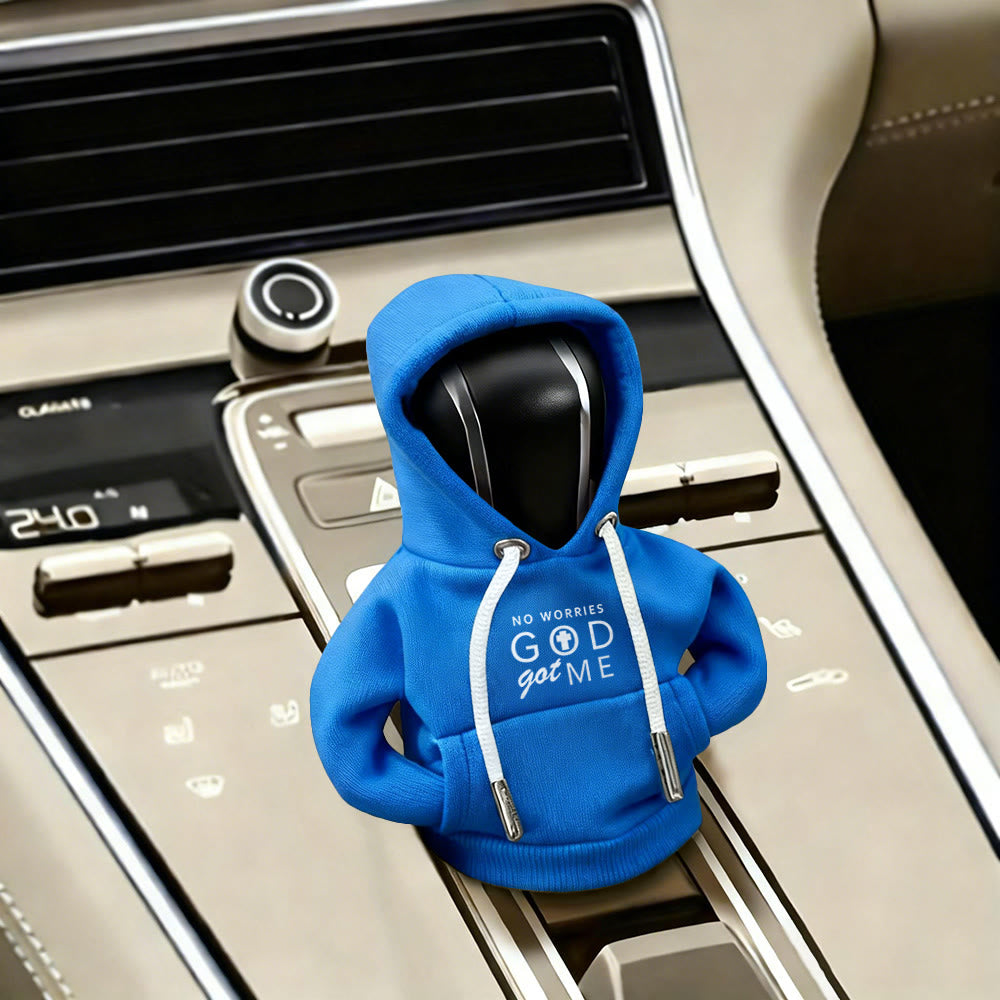 Christianartworkshop Multicolor God Got Me Hoodie Gear Shift Cover: Calm Assurance for Car Rides - Sky Blue - image 12