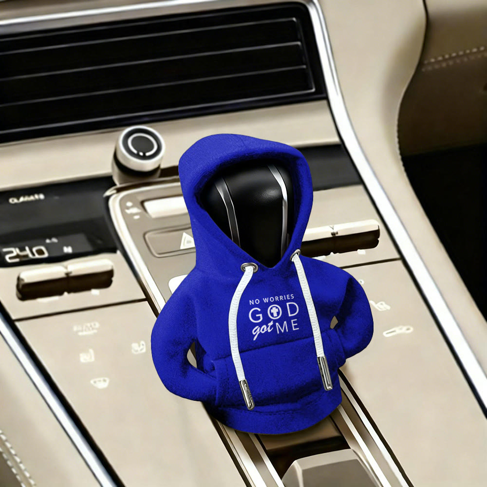 Christianartworkshop Multicolor God Got Me Hoodie Gear Shift Cover: Calm Assurance for Car Rides - Navy Blue - image 10
