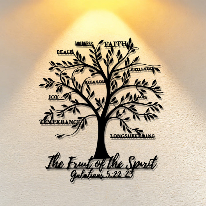 Christianartworkshop Fruit of the Spirit Tree Metal Wall Decor: Gentle Virtue for Home Spaces - image 9