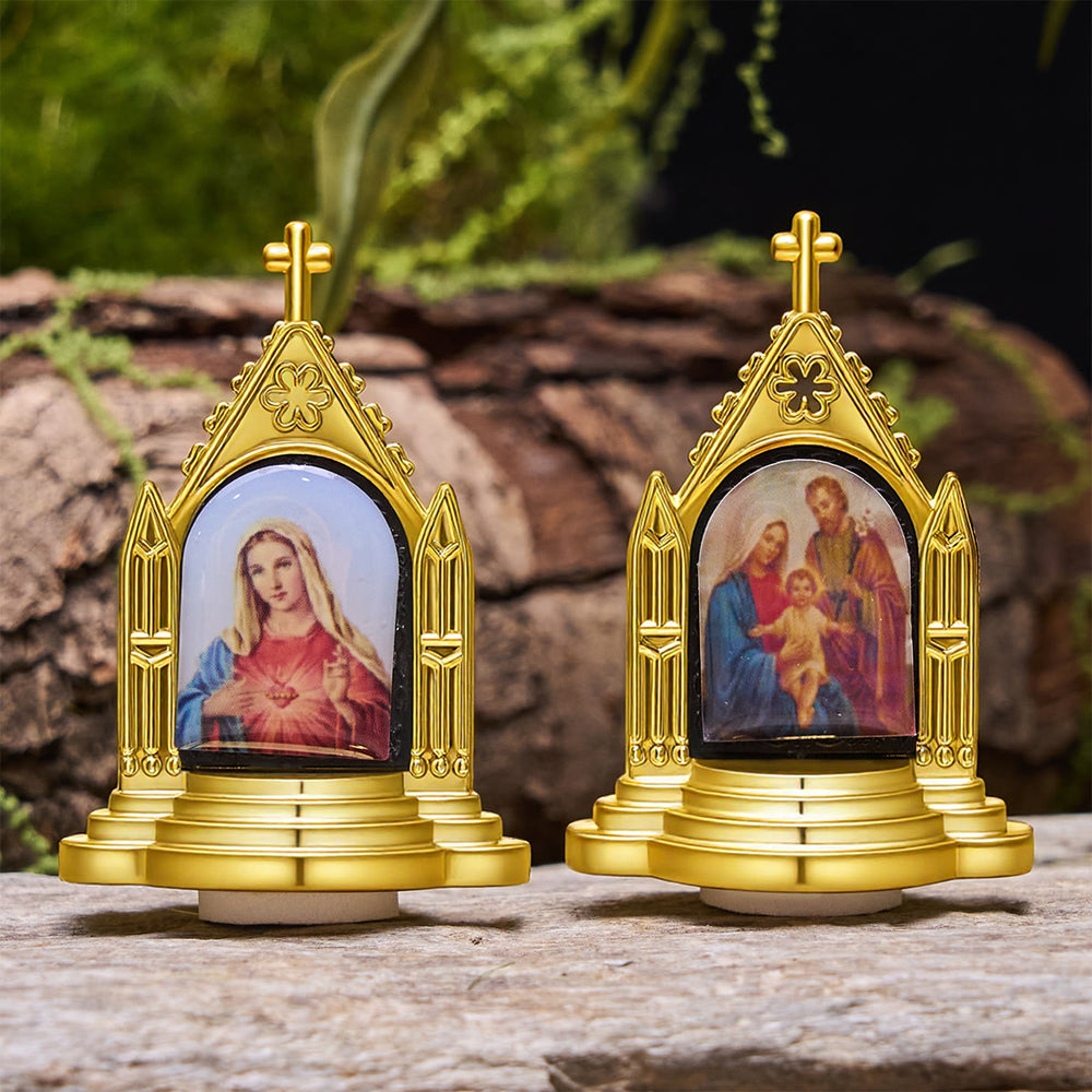 Christianartworkshop Ornate Frame Sacred Figurine Desktop Decor: His Presence in Gentle Display - image 1