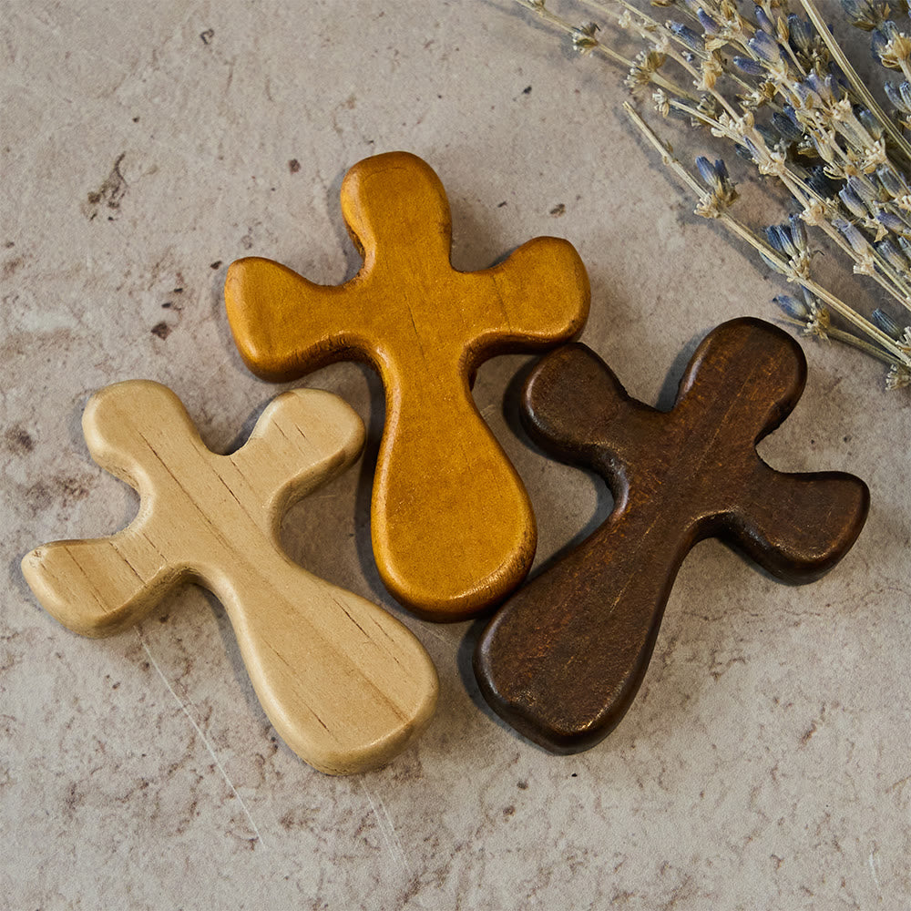 Christianartworkshop Six-Piece Wood Pocket Cross Set: His Grace On-the-Go - image 1