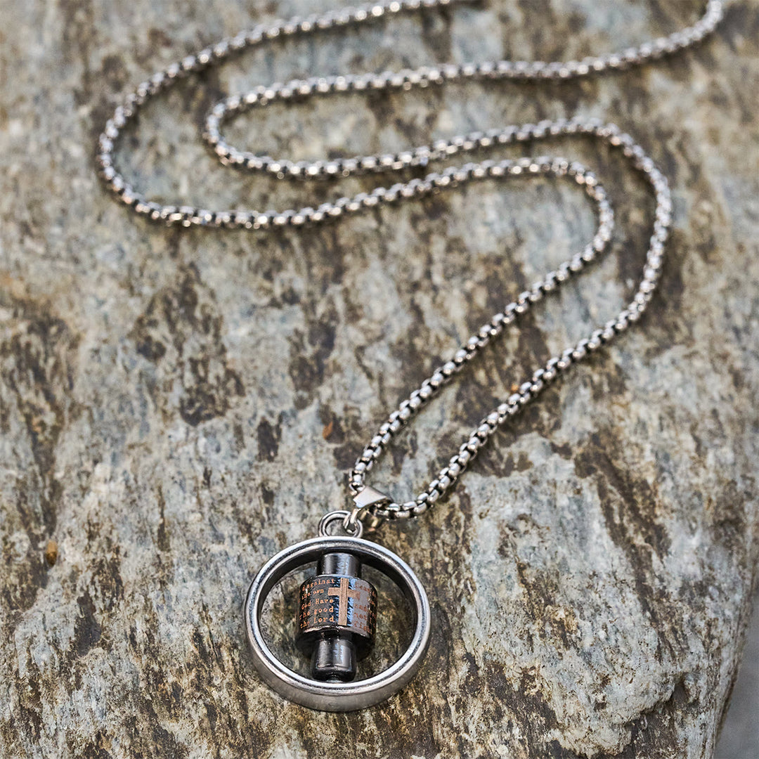 Christianartworkshop Rotating Cross Scripture Necklace: Constant Faith Companion for Wearers - image 4