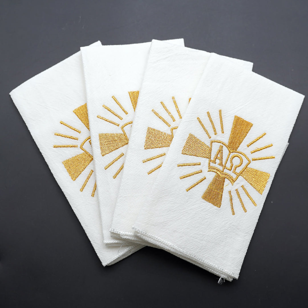 Christianartworkshop Sacred Embroidered Handkerchief: Faith in Every Stitch - C - 4 Pieces - image 14