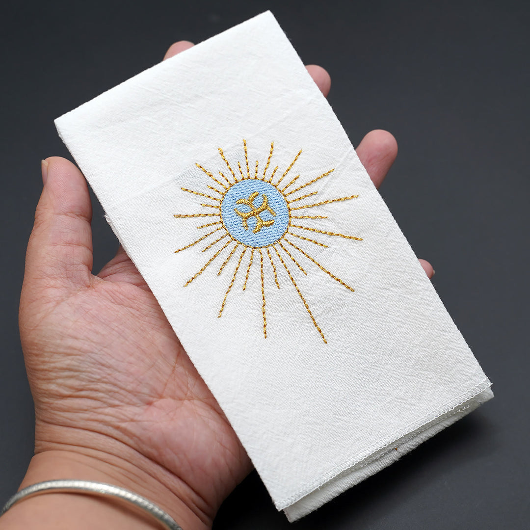 Christianartworkshop Sacred Embroidered Handkerchief: Faith in Every Stitch - image 28