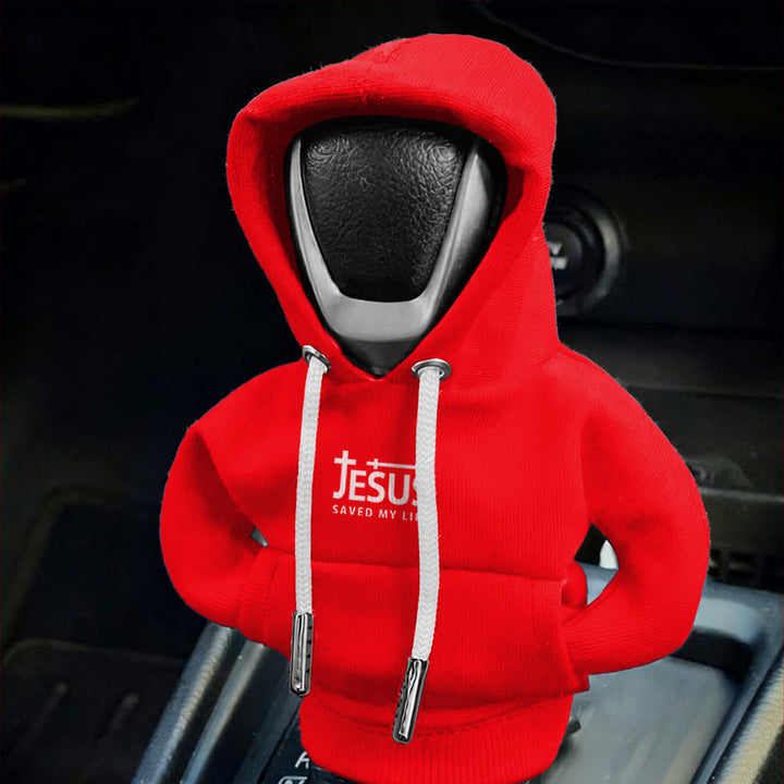 Christianartworkshop Jesus Saved My Life Hoodie Car Shift Cover: A Bold Statement of Faith - image 3