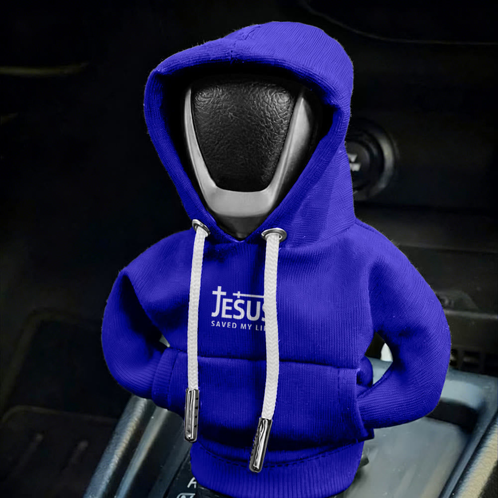 Christianartworkshop Jesus Saved My Life Hoodie Car Shift Cover: A Bold Statement of Faith - image 1
