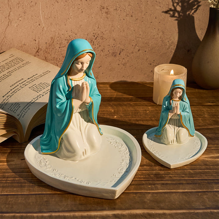 Christianartworkshop Classic Resin Praying Our Lady Rosary Holder: A Timeless Emblem of Devotion - image 0