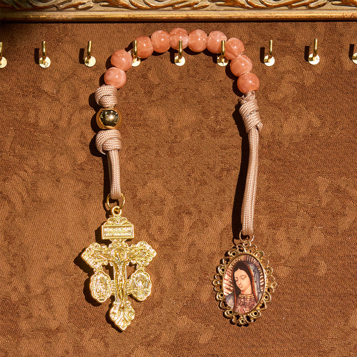 Christianartworkshop Our Lady Blessing Pocket Rosary with Crucifix: Tender Devotion for Daily Carry - image 1