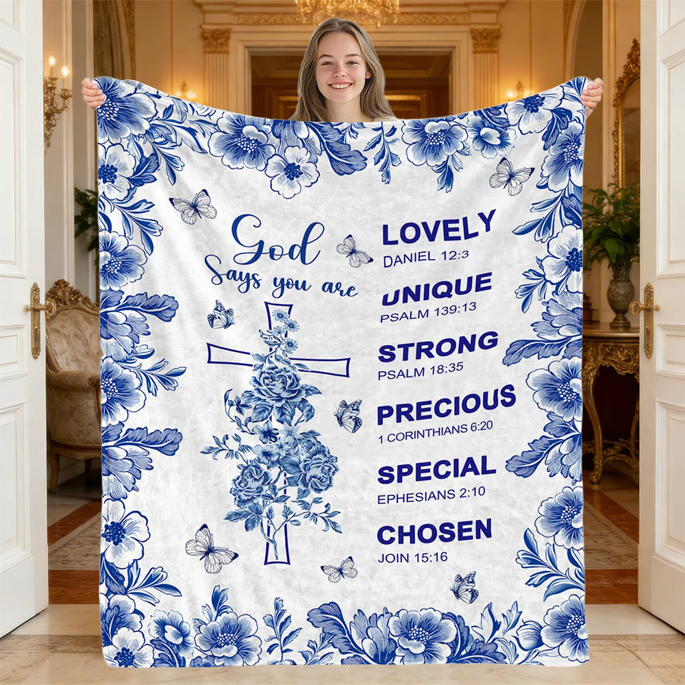 Christianartworkshop God Says You Are Verse Tapestry: Tender Worth for Quiet Spaces - God Says You Are - 104''*89.8''/264*228cm - image 0