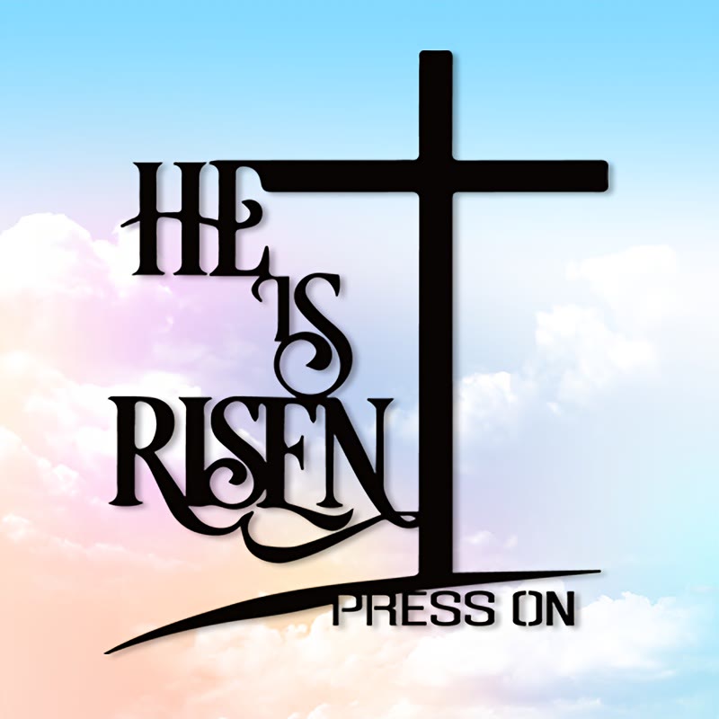 Christianartworkshop HE IS RISEN Cross Wall Art Print: Resurrection Hope for Home Spaces - image 6