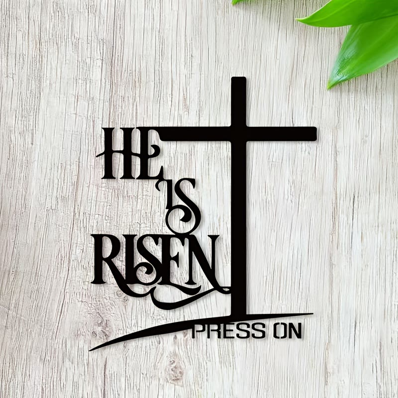 Christianartworkshop HE IS RISEN Cross Wall Art Print: Resurrection Hope for Home Spaces - image 4