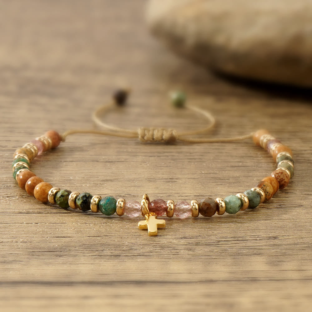 Christianartworkshop Natural Stone & Cross Bracelet with Bible Card Series: Tender Devotion for Special Moments - image 3