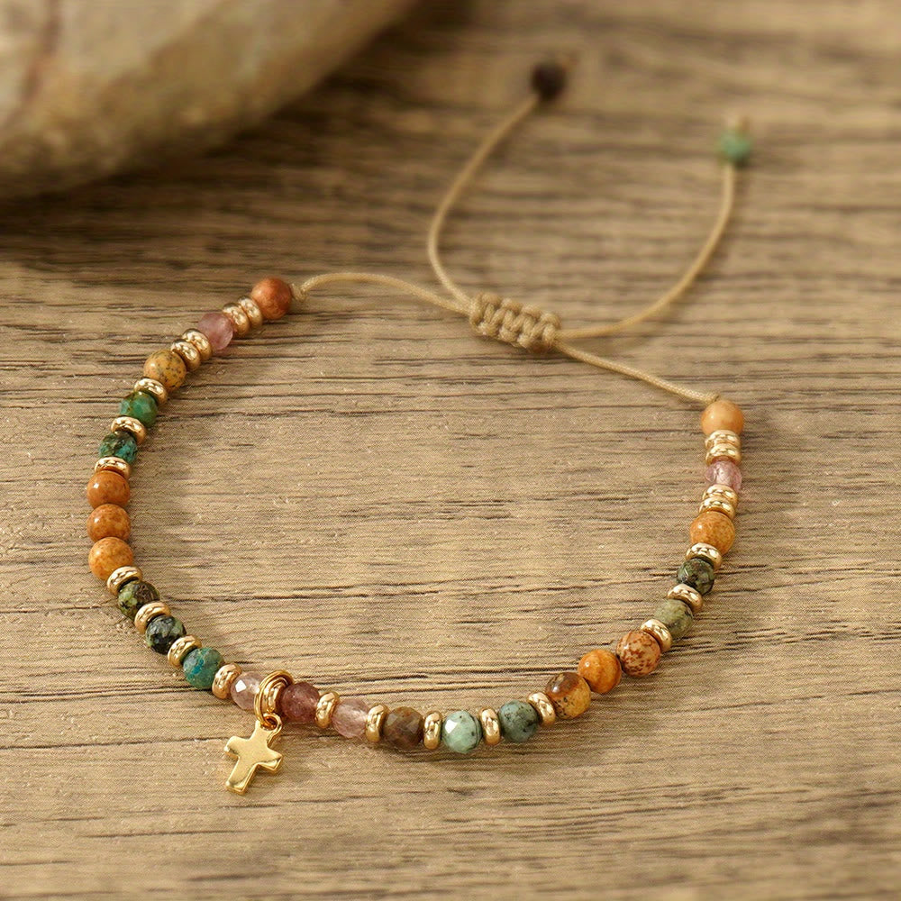 Christianartworkshop Natural Stone & Cross Bracelet with Bible Card Series: Tender Devotion for Special Moments - image 4