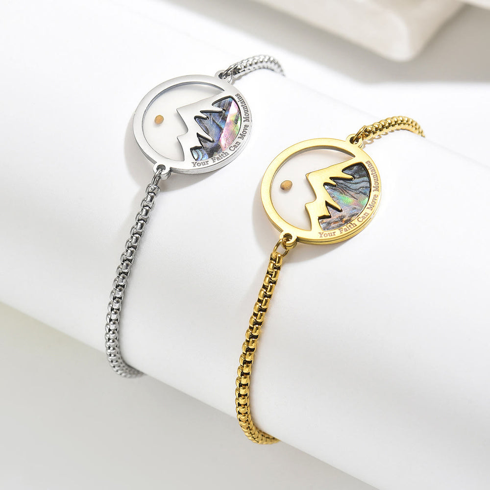 Christianartworkshop 2-Color Mustard Seed & Mountain Bracelet: Steadfast Faith for Daily Wear - image 1