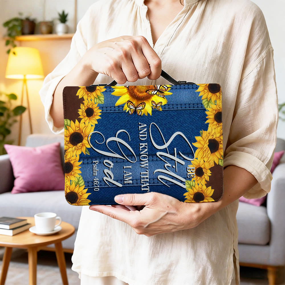 Christianartworkshop Psalm 46:10 Sunflower Bible Cover: Quiet Reminder of Trust & Faithfulness - image 2