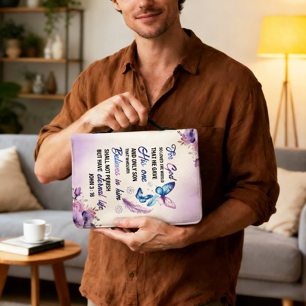 Christianartworkshop John 3:16 Cross Bible Cover: Tender Love for His Word - image 2