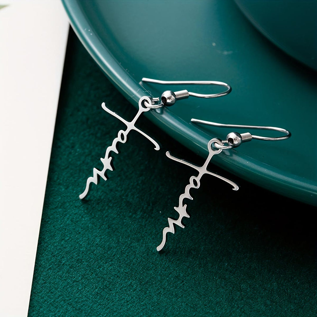 Christianartworkshop Cross & Grace Faith Earring: Delicate Belief for Daily Wear - Cross Faith - Silver - image 11