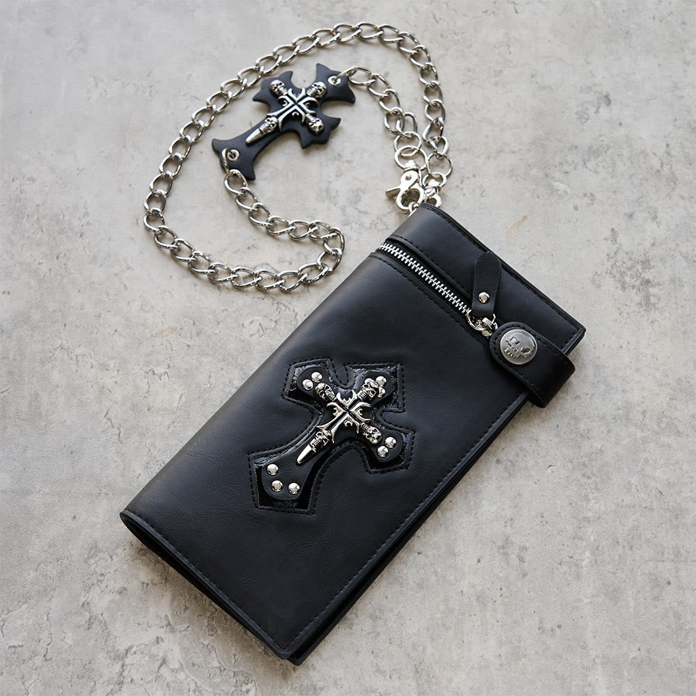 Christianartworkshop Long/Short Style Cross & Skull Faith Wallet: Quiet Reminder of Conviction - image 2