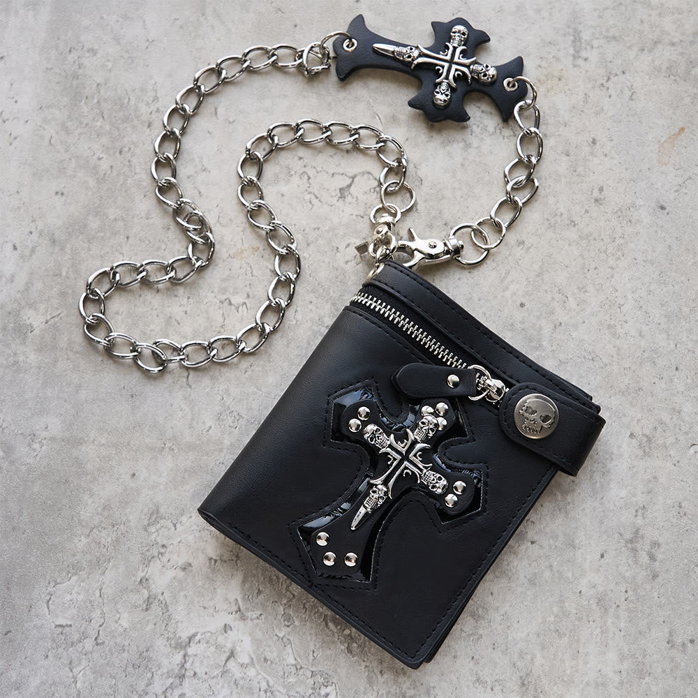 Christianartworkshop Long/Short Style Cross & Skull Faith Wallet: Quiet Reminder of Conviction - Short - image 8