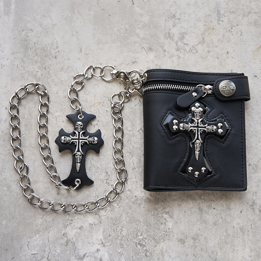 Christianartworkshop Long/Short Style Cross & Skull Faith Wallet: Quiet Reminder of Conviction - image 9