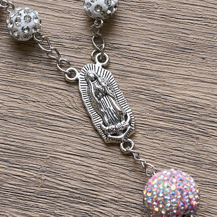 Christianartworkshop Sparkling Bead Rosary with Our Lady & Crucifix: Quiet Reminder of Grace & Devotion - image 6