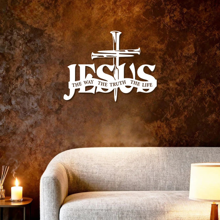 Christianartworkshop Faithful Jesus & Cross Design Metal Wall Decor Home Decoration - image 32