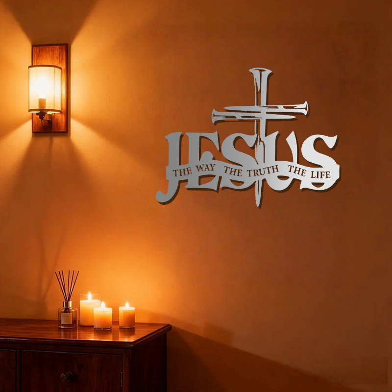 Christianartworkshop Faithful Jesus & Cross Design Metal Wall Decor Home Decoration - image 23