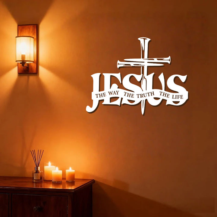 Christianartworkshop Faithful Jesus & Cross Design Metal Wall Decor Home Decoration - image 31