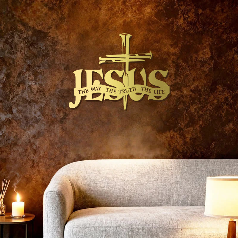 Christianartworkshop Faithful Jesus & Cross Design Metal Wall Decor Home Decoration - image 15