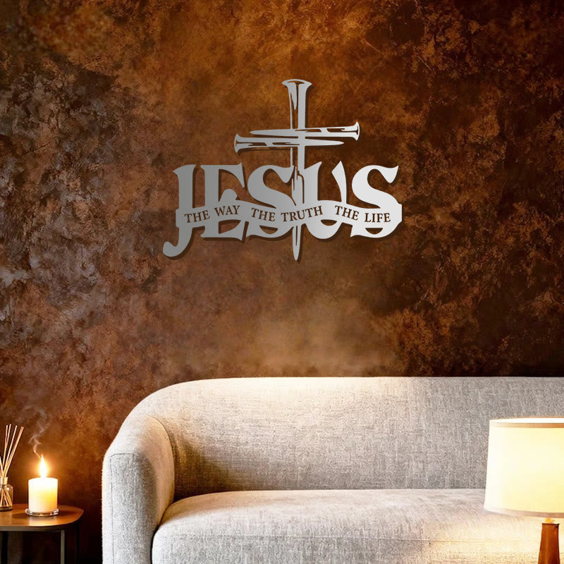 Christianartworkshop Faithful Jesus & Cross Design Metal Wall Decor Home Decoration - image 24