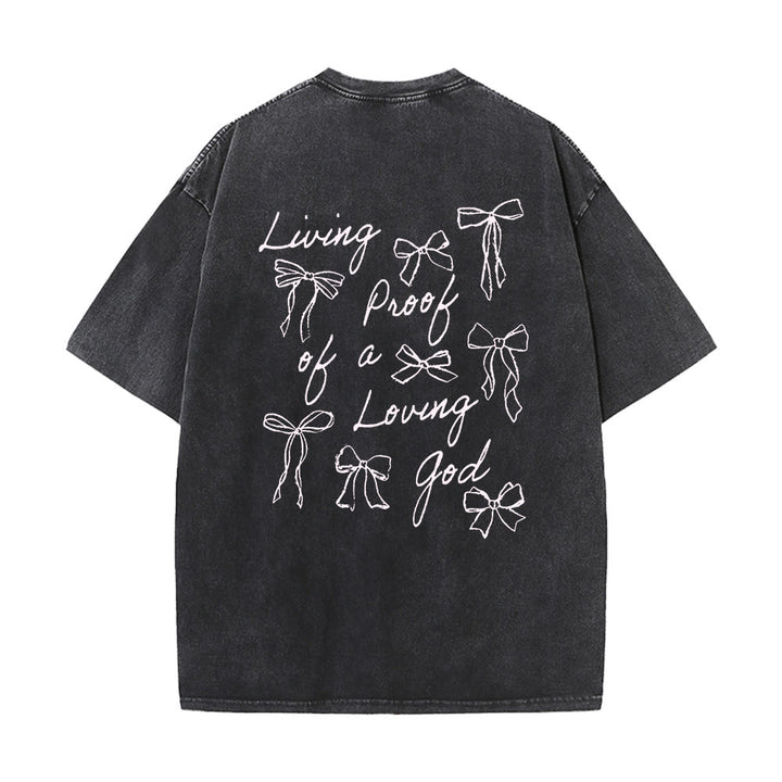 Christianartworkshop Living Proof Of A Loving God Unisex Washed T-shirt - image 3