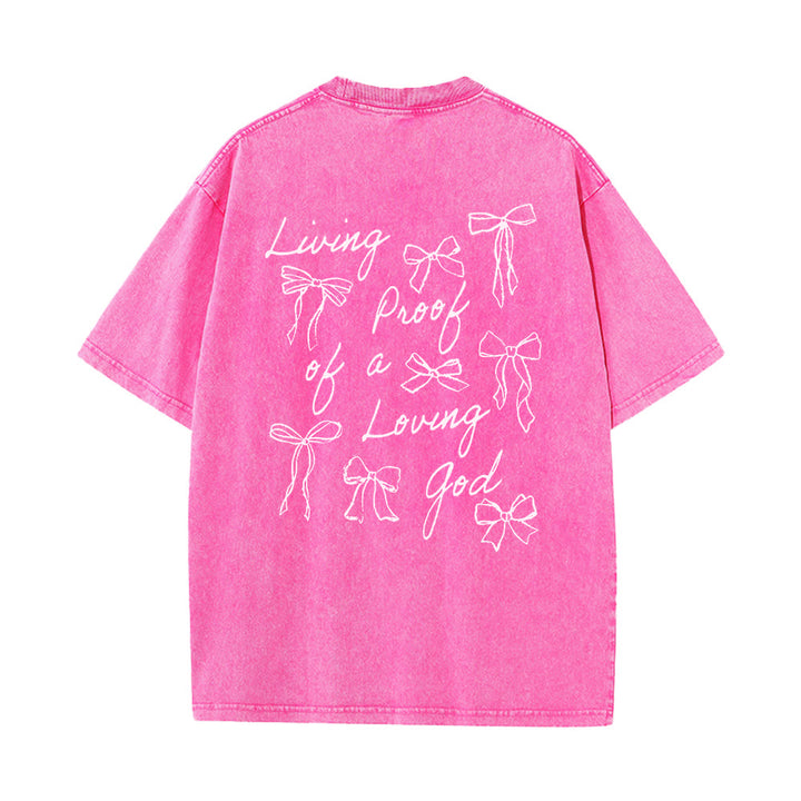 Christianartworkshop Living Proof Of A Loving God Unisex Washed T-shirt - image 9