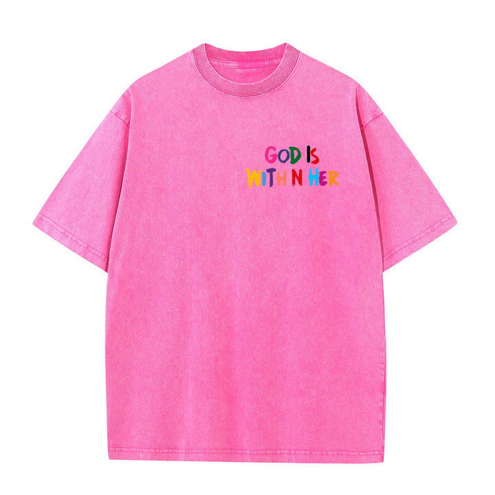 Christianartworkshop God Is Within Her She Will Not Fall Unisex Washed T-shirt - image 10