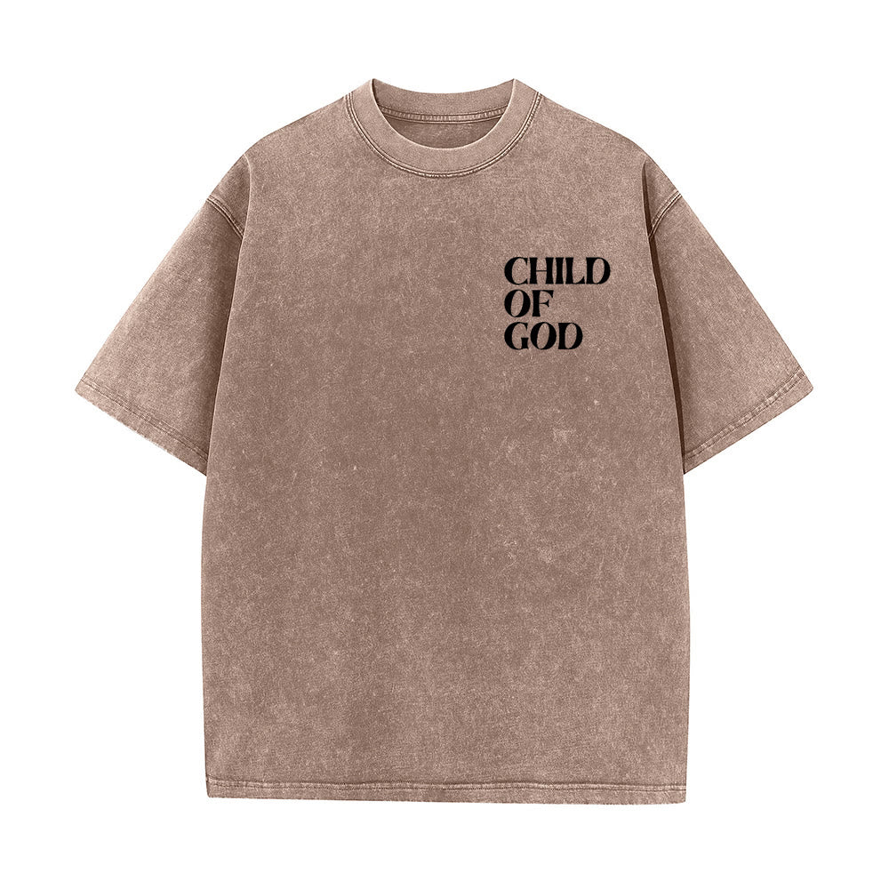 Christianartworkshop Child of God Graphic Unisex Washed T-Shirt - image 7