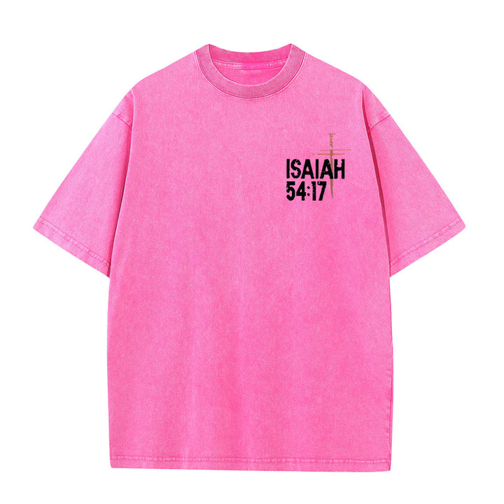 Christianartworkshop No Weapon Formed Against Me Graphic Unisex Washed T-Shirt - image 12