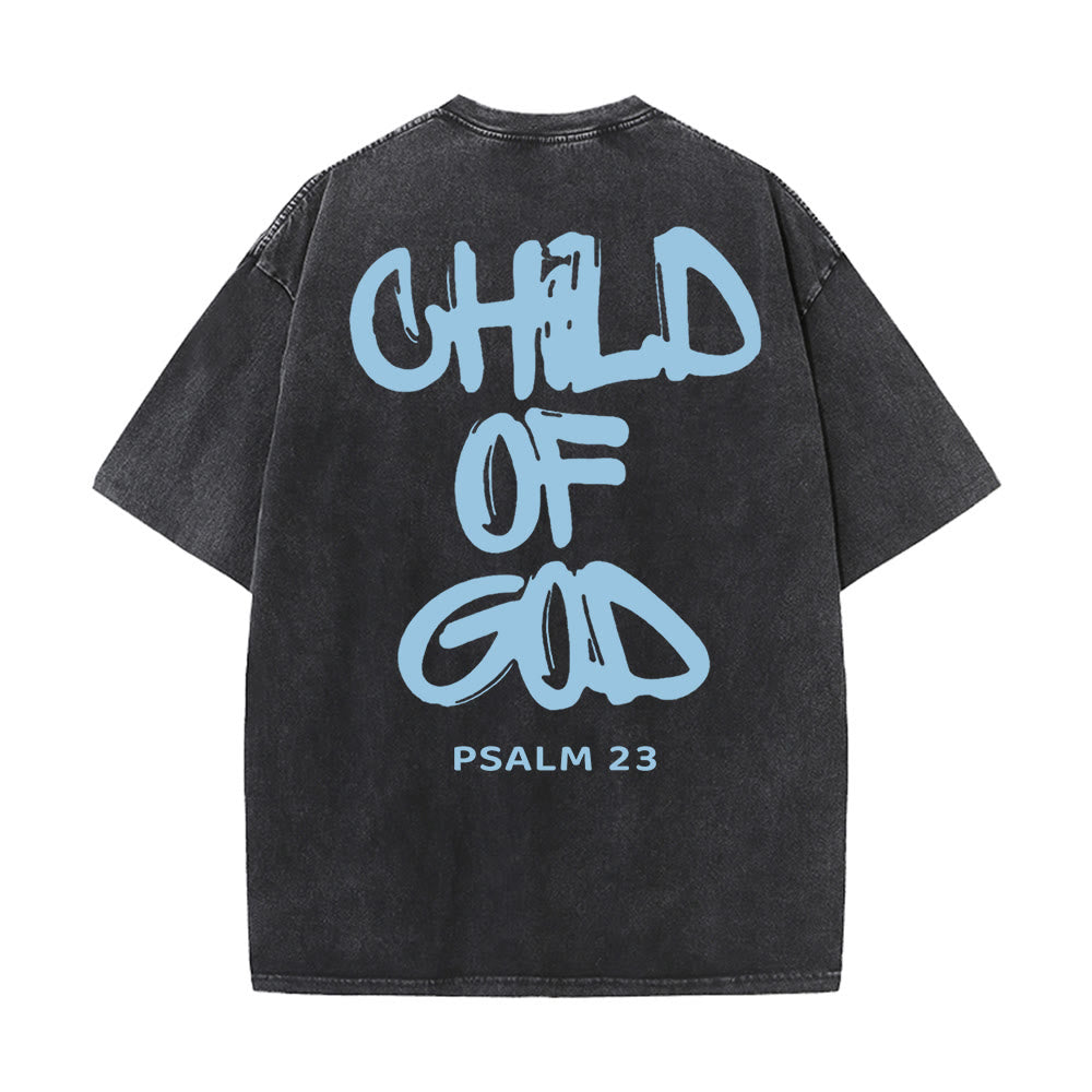 Christianartworkshop "CHILD OF GOD" Adult Washed T-Shirt - Black - 5XL - image 0