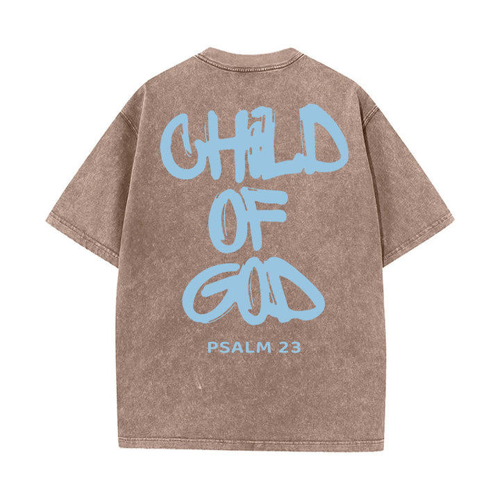 Christianartworkshop "CHILD OF GOD" Adult Washed T-Shirt - Khaki - 5XL - image 15