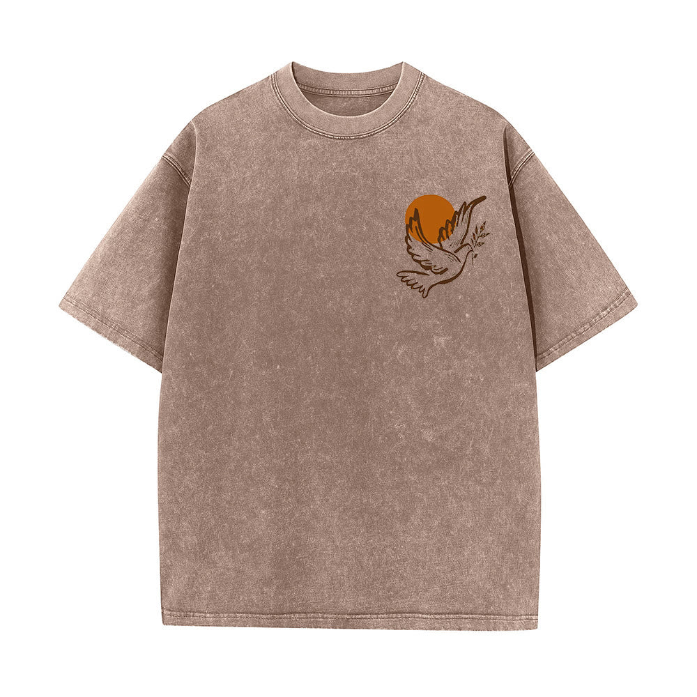 Christianartworkshop Spirit of the Lord and Freedom Unisex Washed T-Shirt - image 15