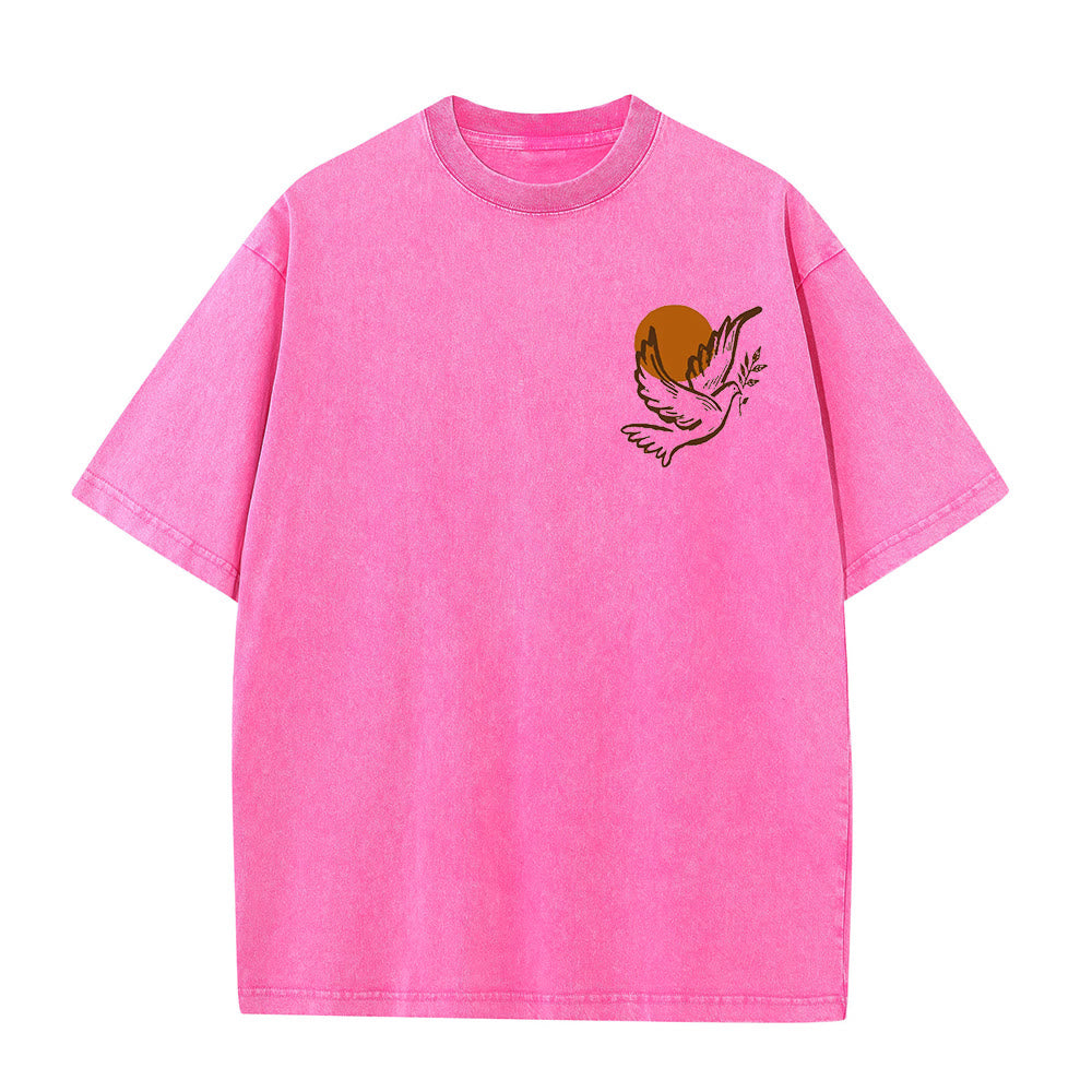 Christianartworkshop Spirit of the Lord and Freedom Unisex Washed T-Shirt - image 11