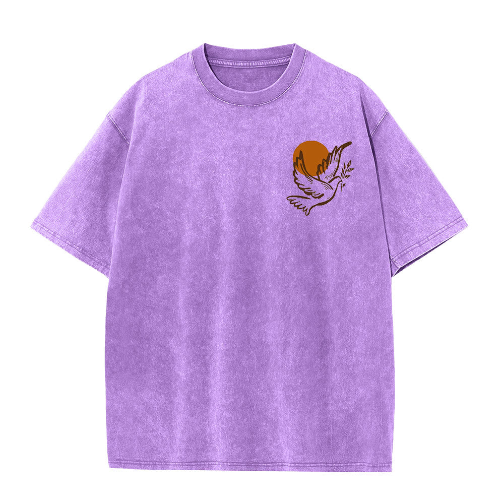 Christianartworkshop Spirit of the Lord and Freedom Unisex Washed T-Shirt - image 13