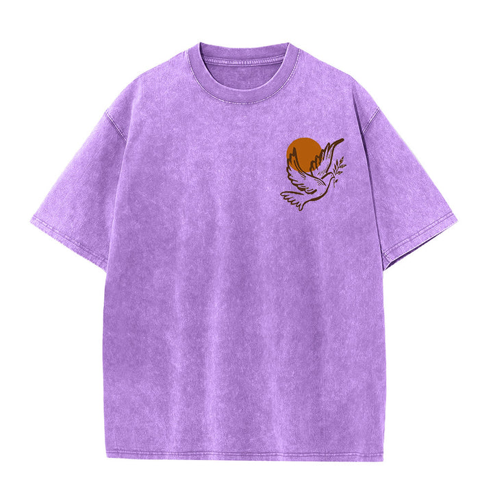 Christianartworkshop Spirit of the Lord and Freedom Unisex Washed T-Shirt - image 13