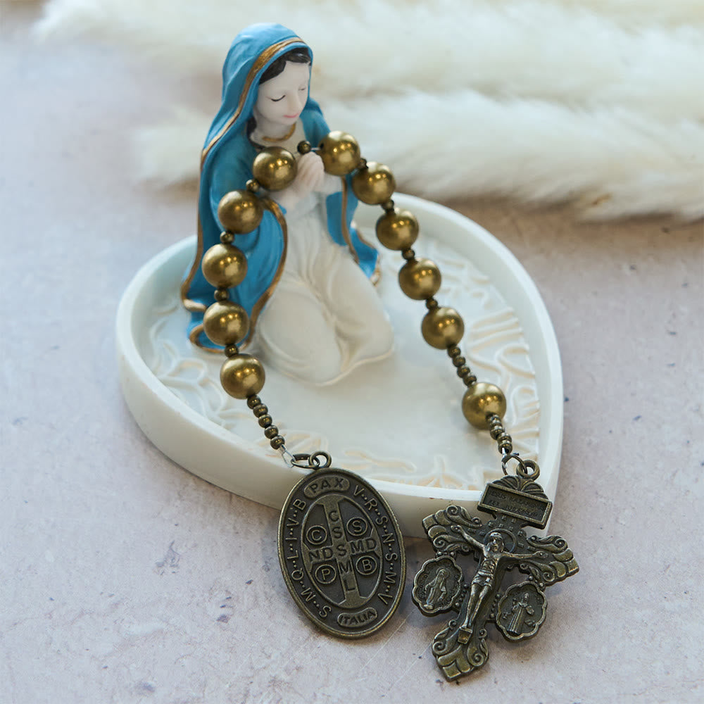 Christianartworkshop The Four Protect Battle Beads Pocket Rosary Series in 4 Warrior Finishes - image 14