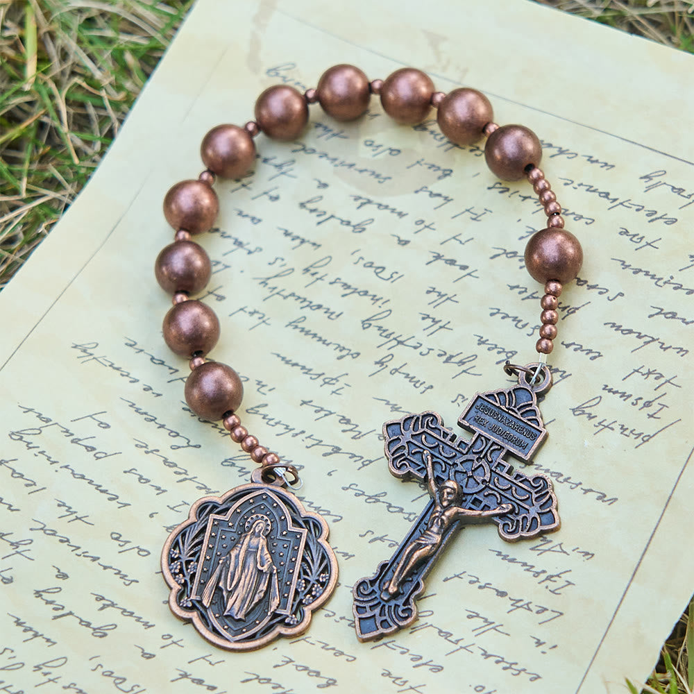 Christianartworkshop The Four Protect Battle Beads Pocket Rosary Series in 4 Warrior Finishes - image 19