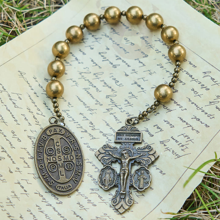 Christianartworkshop The Four Protect Battle Beads Pocket Rosary Series in 4 Warrior Finishes - image 12