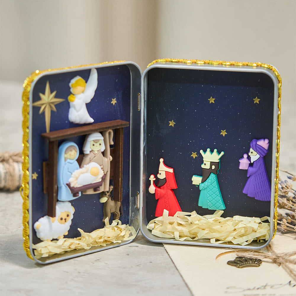 Christianartworkshop Tin Nativity Scene: A Compact Celebration of Christmas Faith & Story - image 1