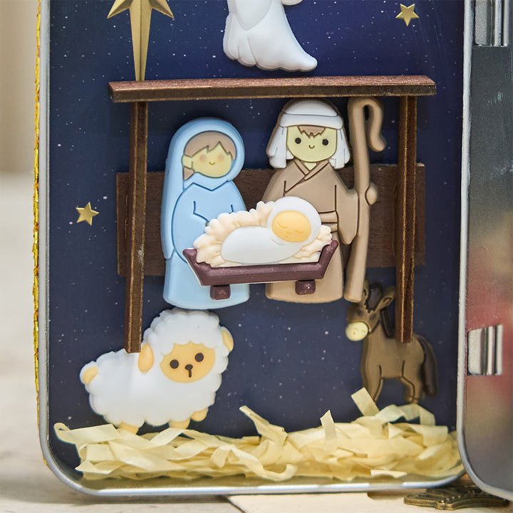 Christianartworkshop Tin Nativity Scene: A Compact Celebration of Christmas Faith & Story - image 3