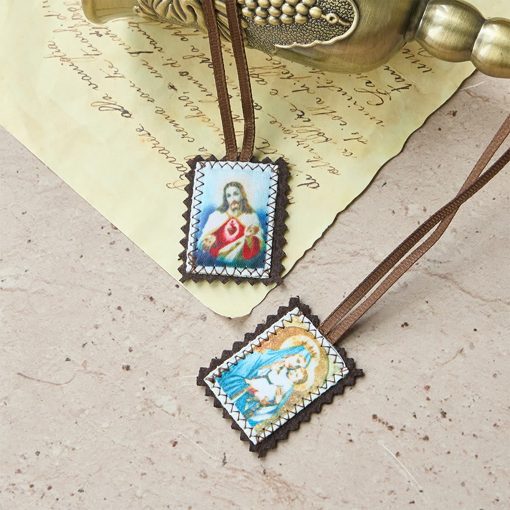 Christianartworkshop Sacred Heart and Madonna Scapular – A Dual Devotion to Jesus and Mary - image 7